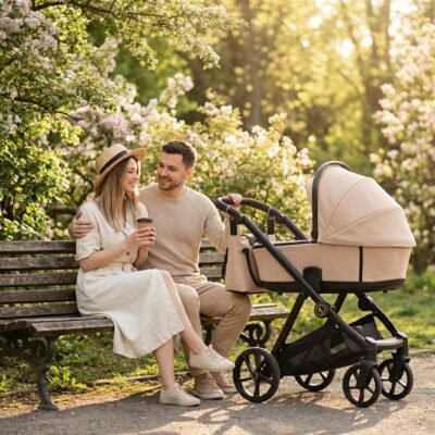 Gino Black — kerge ja kaasaegne 3 in 1 lapsevanker (turvahälli paigaldamise võimalus 0–13 kg)