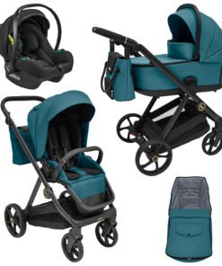 Gino Black — kerge ja kaasaegne 3 in 1 lapsevanker (turvahälli paigaldamise võimalus 0–13 kg)