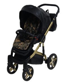 Stilo Gold 3 in 1 lapsevanker kuldse raamiga ja pöörlevate ratastega