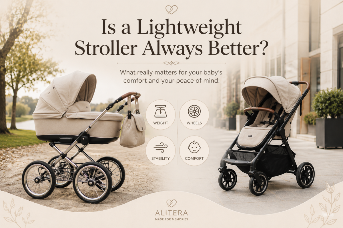 Lightweight stroller vs classic stroller – weight, wheels, stability and comfort comparison