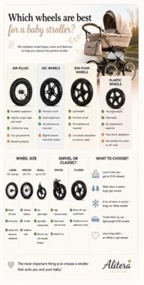 Best stroller wheels comparison: air-filled, gel, EVA foam and plastic wheels