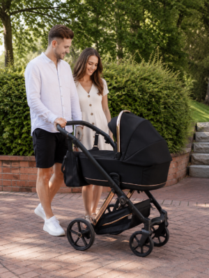 Gino Gold - lightweight modern 2-in-1 stroller (car seat compatible 0–13 kg)