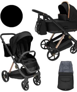 Gino Black - lightweight modern 3-in-1 stroller